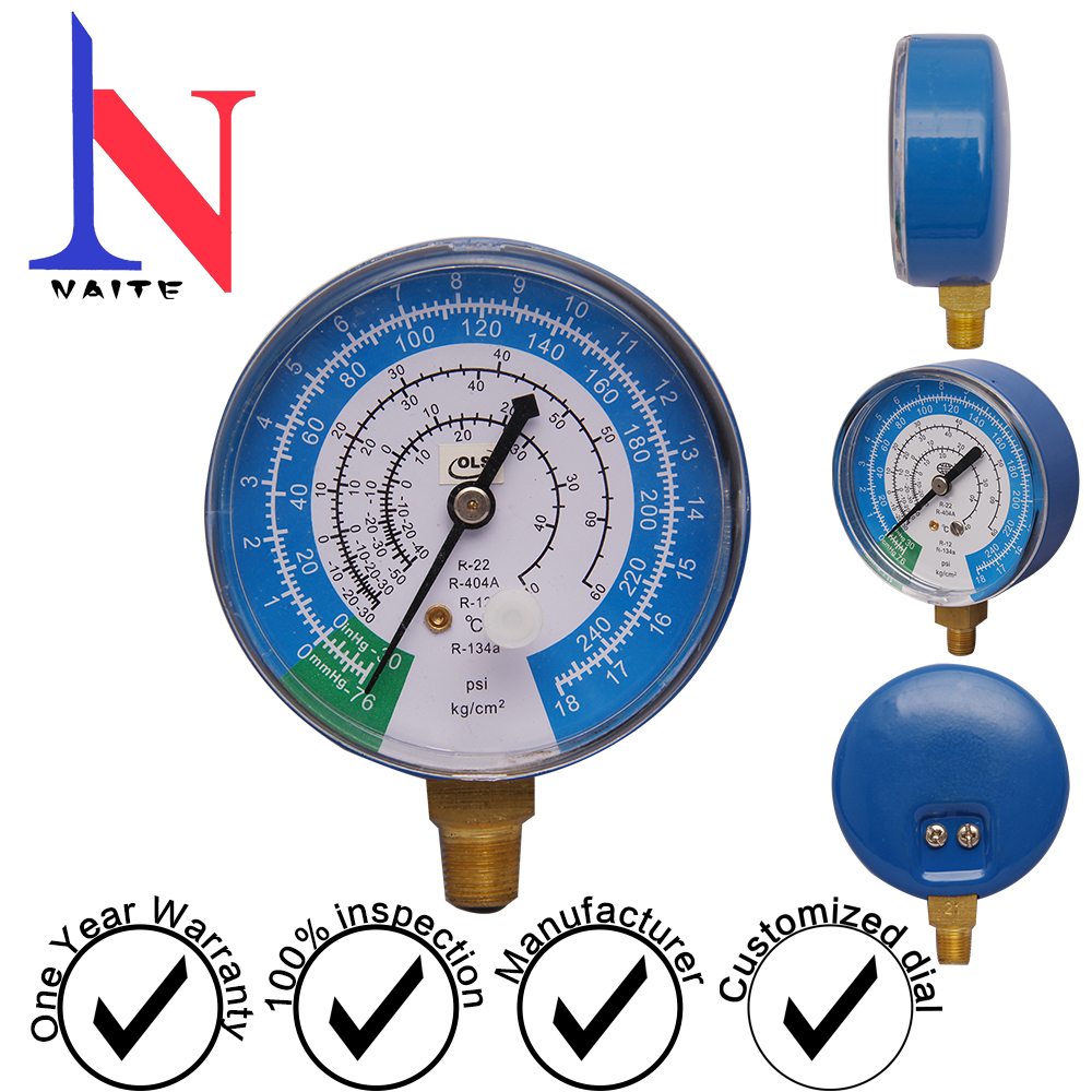80 meridian red blue iron shell refrigerant meter