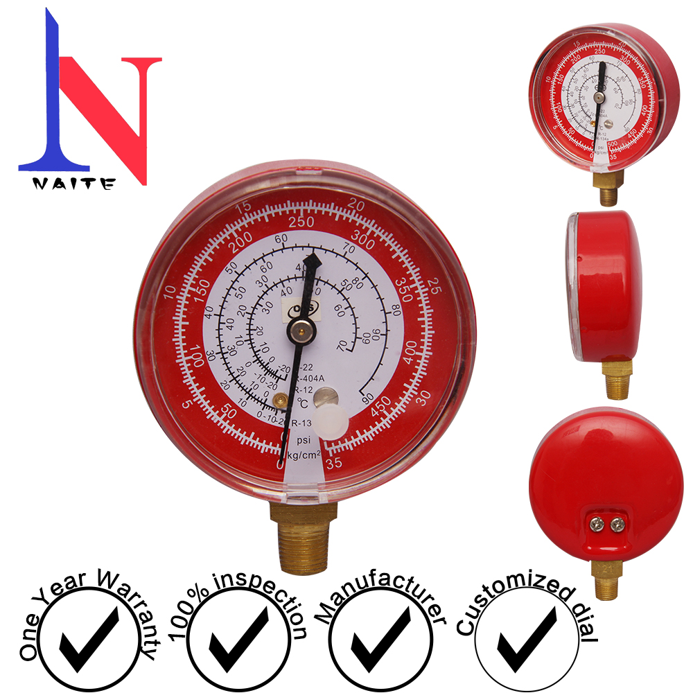 80 meridian red blue iron shell refrigerant meter