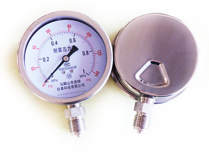 All stainless steel pressure gauge